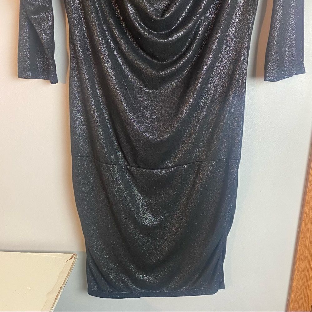 LUX black sequins low back bodycon dress - Picture 11 of 11